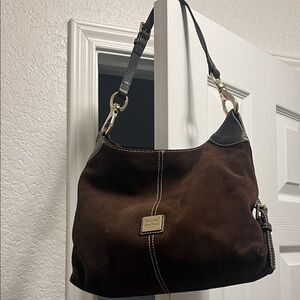 Dooney & Bourke Chocolate Suede Hobo